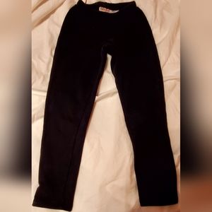 Girls 5t Fleece Lined Black Leggings